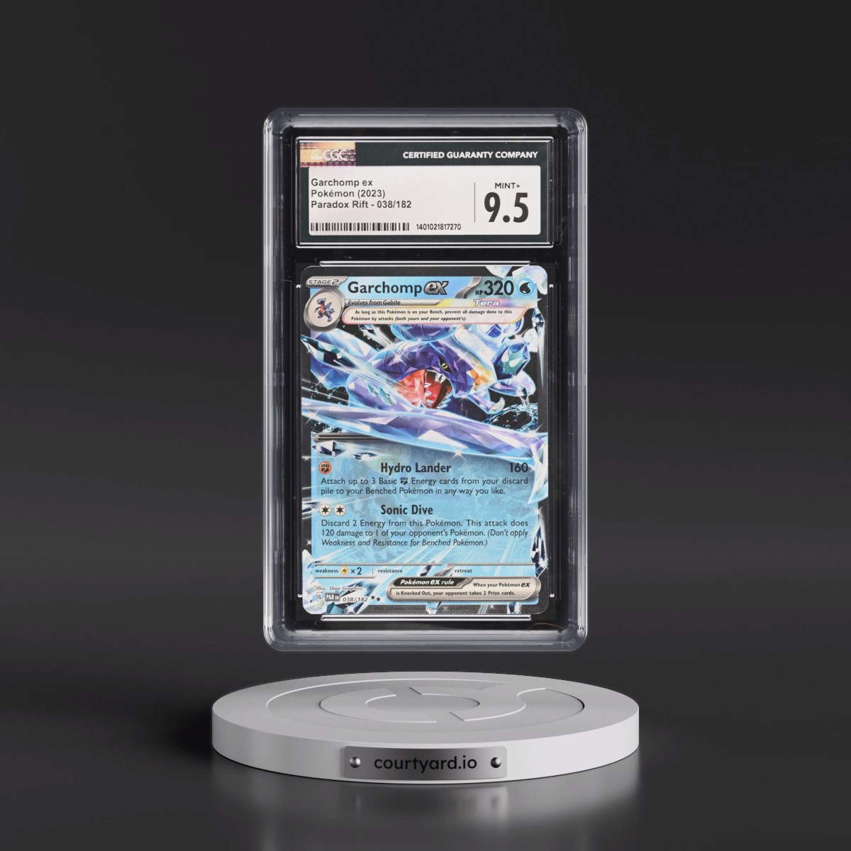 2023 Paradox Rift - PAR EN #038/182 Garchomp ex - Holo (CGC 9.5 MINT+)