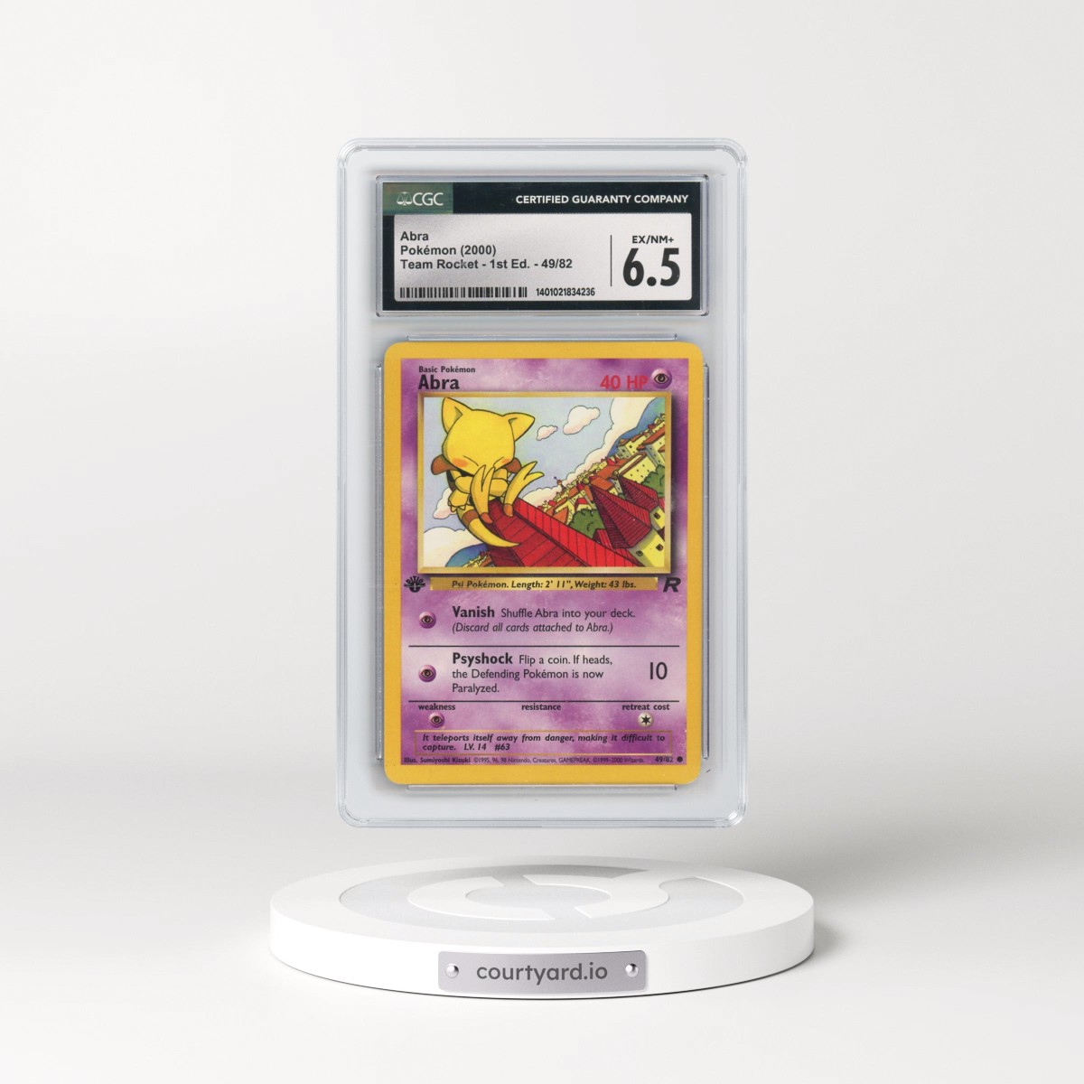 2000 Team Rocket #49/82 Abra - 1st Edition 1st Edition (CGC 6.5 EX-NM+)