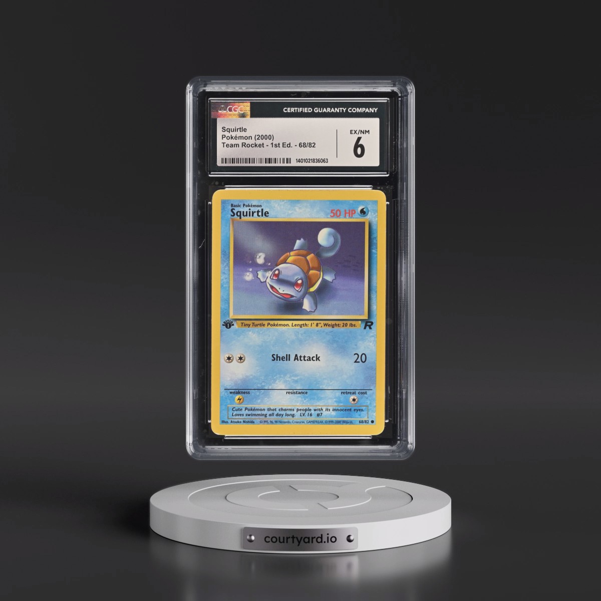 2000 Team Rocket #68/82 Squirtle - 1st Edition 1st Edition (CGC 6 EX-NM)