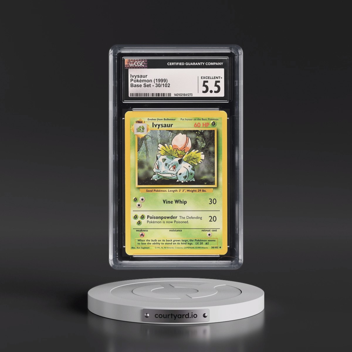 1999 Base Set #30/102 Ivysaur (CGC 5.5 EX+)