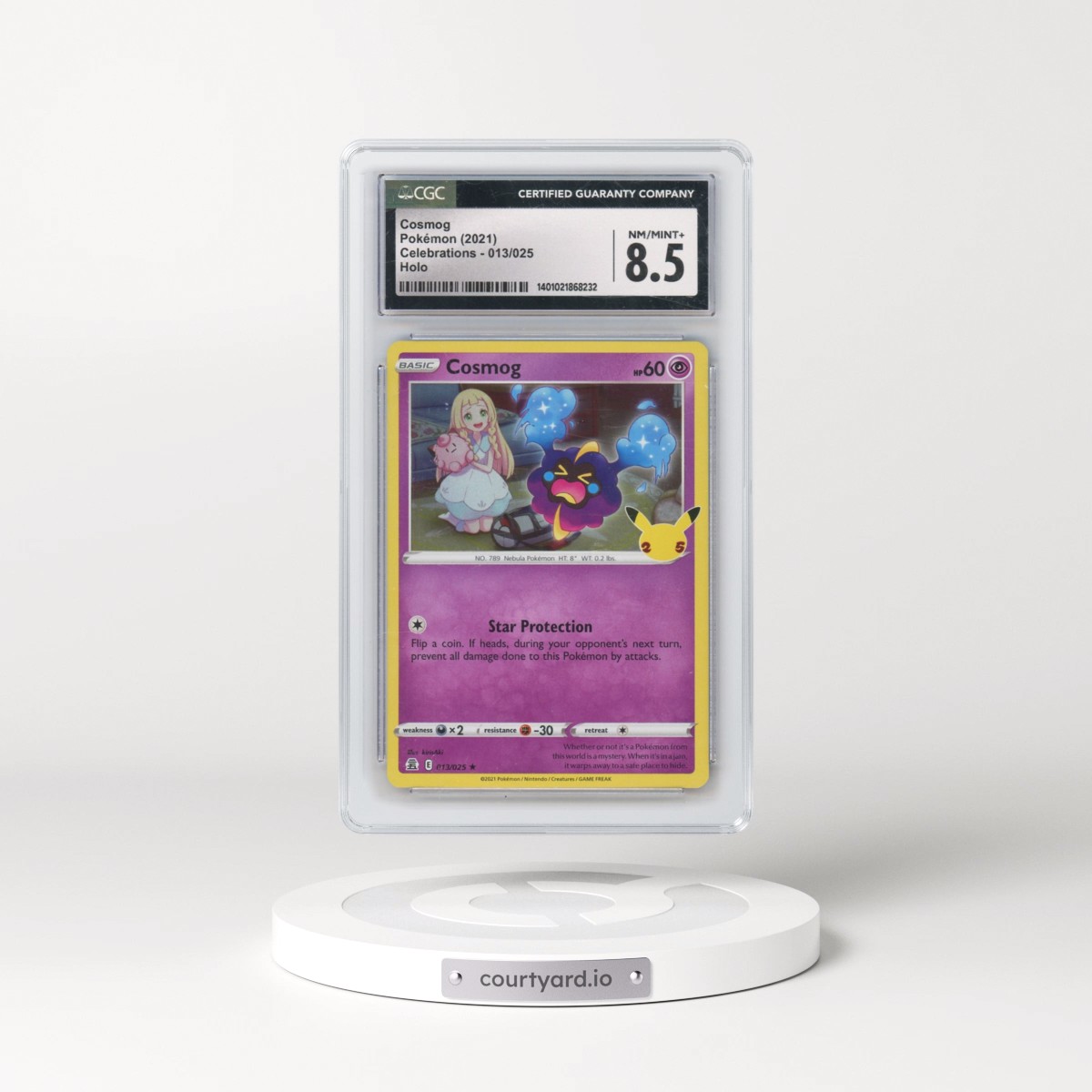 2021 Celebrations #013/025 Cosmog - Holo (CGC 8.5 NM-MT+)