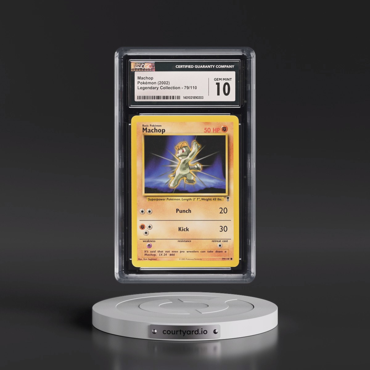2002 Legendary Collection #79/110 Machop (CGC 10 GEM MINT)