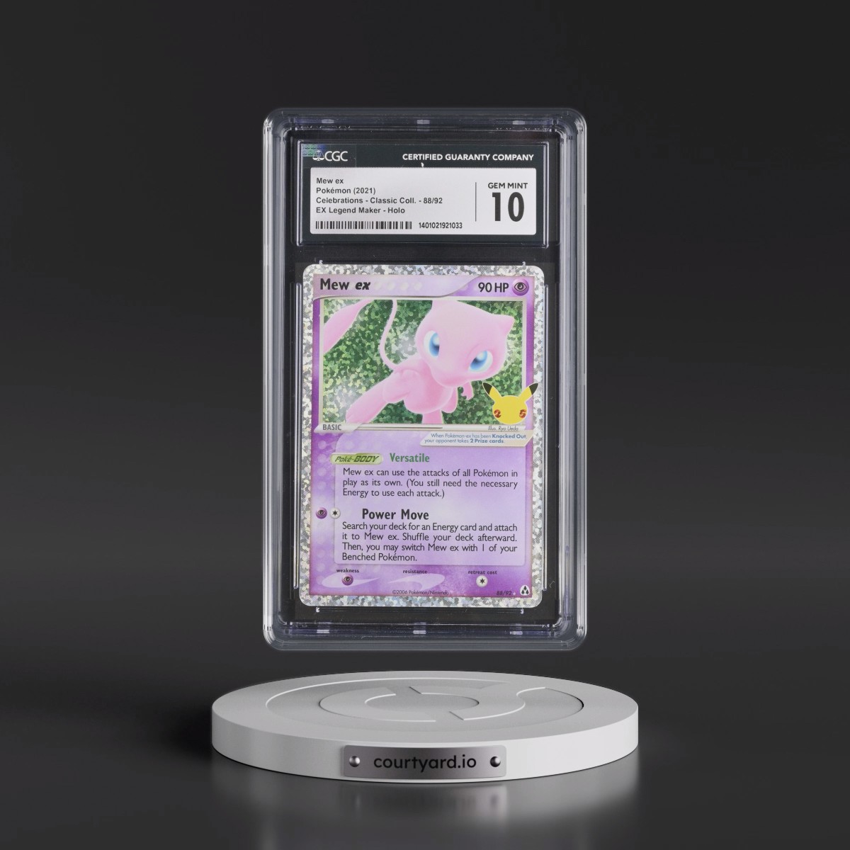 2021 Celebrations - Classic Collection #88/92 Mew ex - EX Legend Maker Holo (CGC 10 GEM MINT)