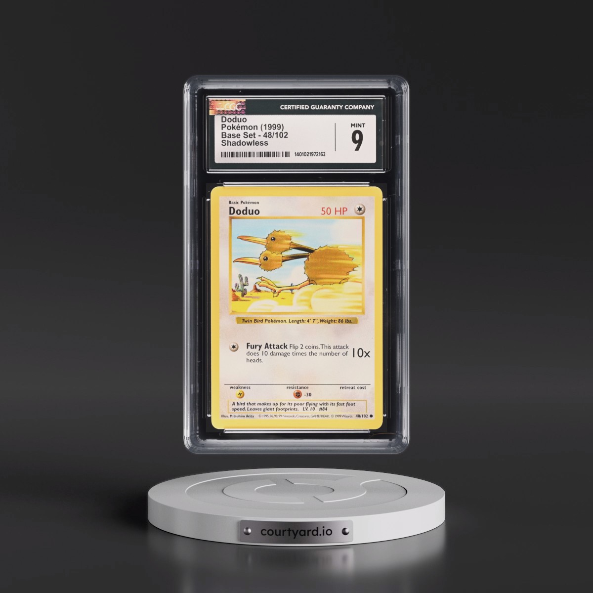 1999 Base Set #48/102 Doduo - Shadowless Shadowless (CGC 9 MINT)