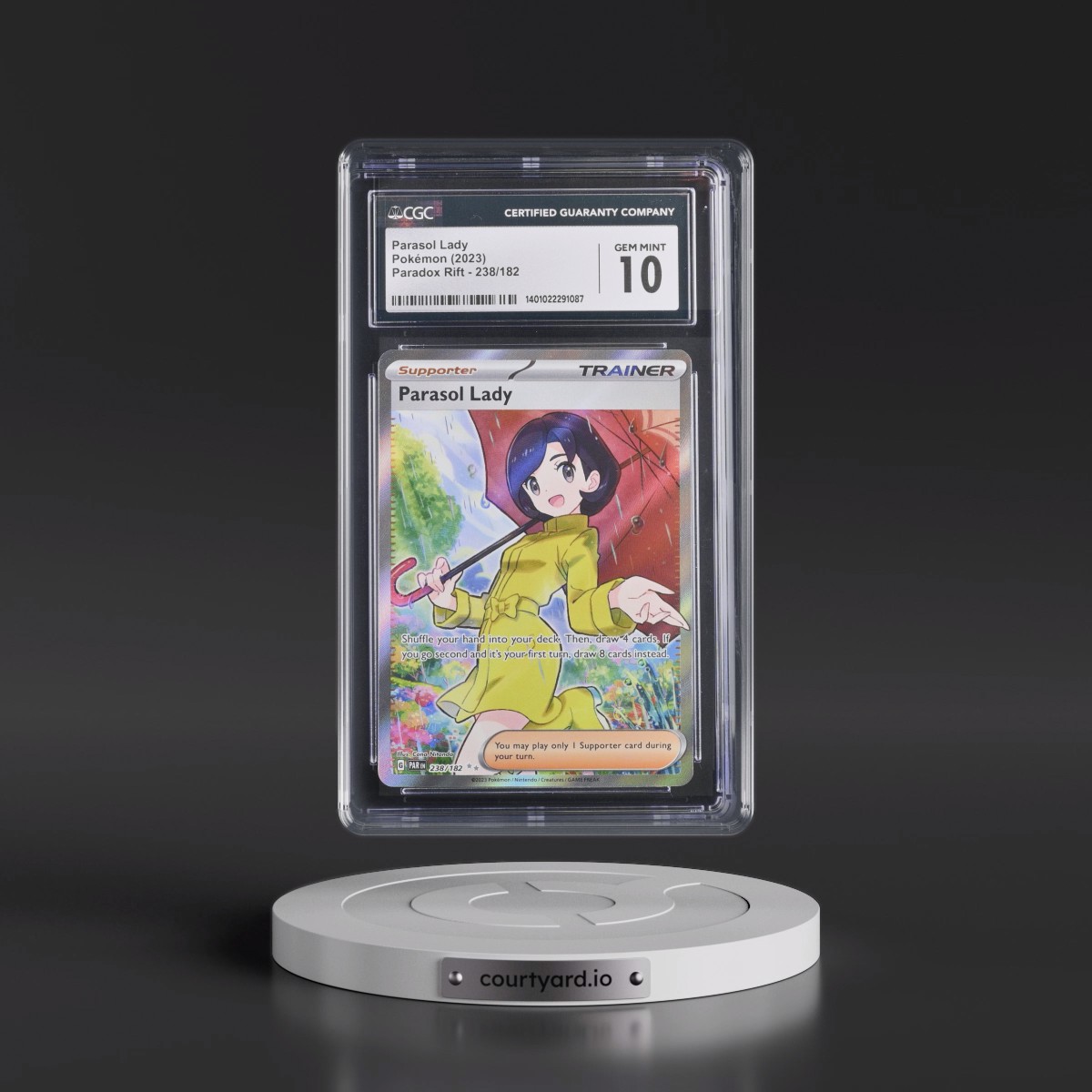 2023 Paradox Rift - PAR EN #238/182 Parasol Lady - Ultra Rare Holo (CGC 10 GEM MINT)