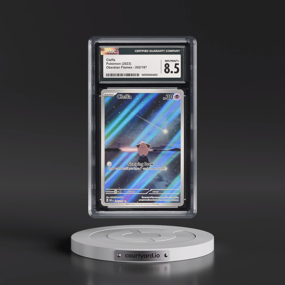 2023 Obsidian Flames - OBF EN #202/197 Cleffa - Illustration Rare Holo (CGC 8.5 NM-MT+)