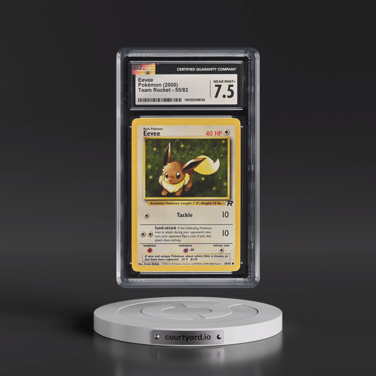 1999 Team Rocket #55/82 Eevee (CGC 7.5 NM+)