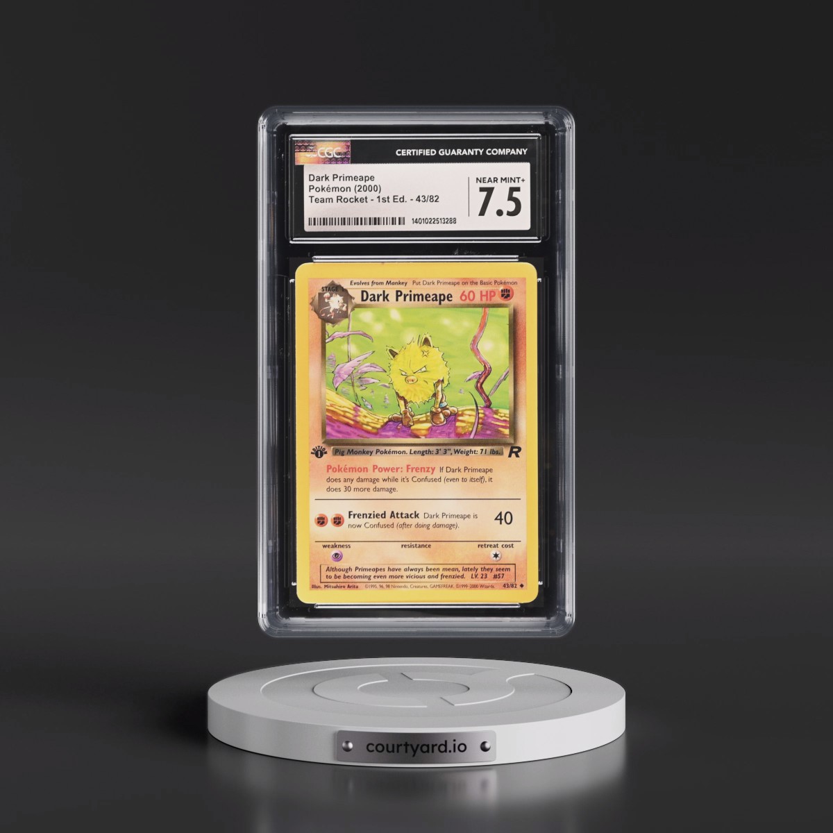 2000 Team Rocket #43/82 Dark Primeape - 1st Edition 1st Edition (CGC 7.5 NM+)