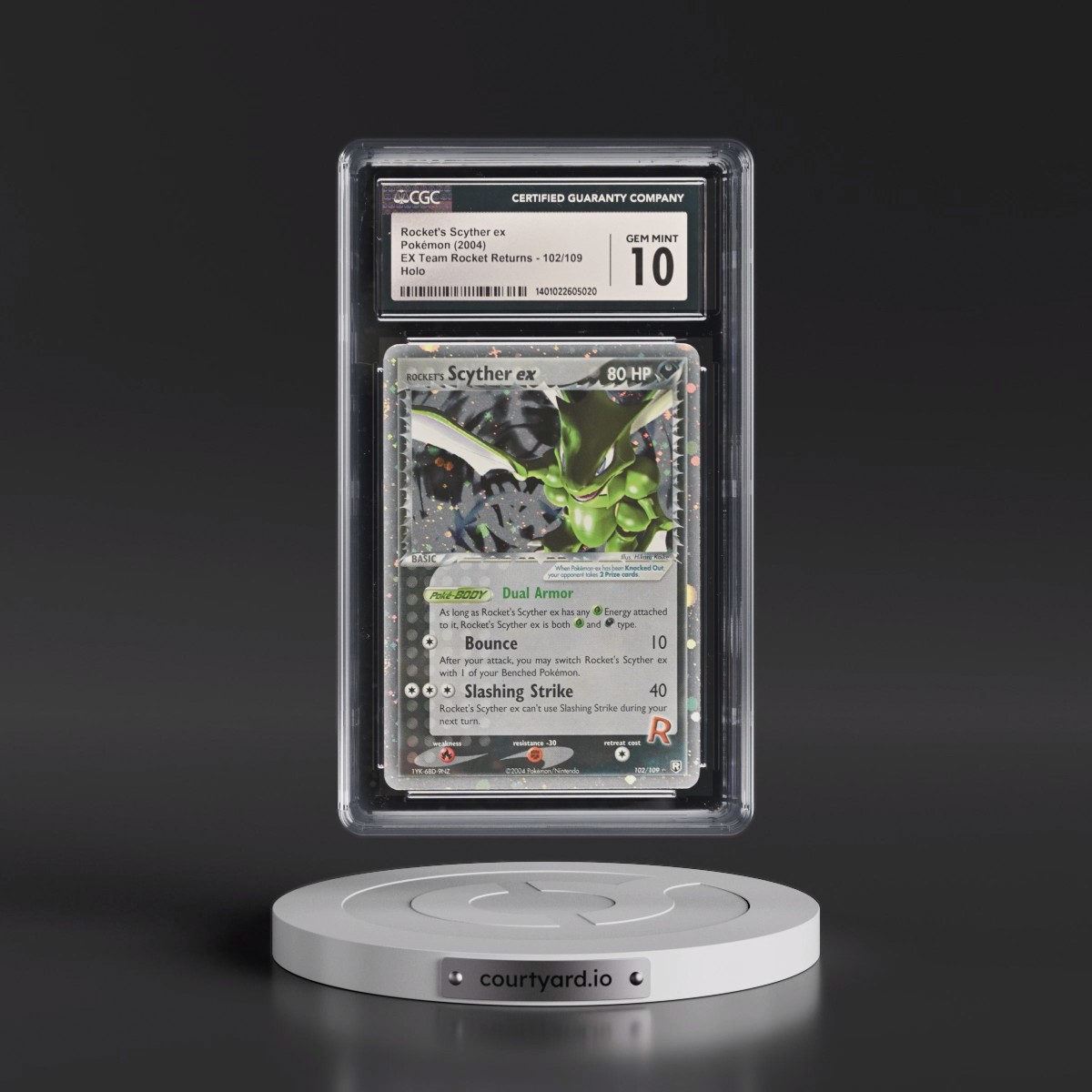 2004 EX Team Rocket Returns #102/109 Rocket's Scyther ex - Holo (CGC 10 GEM MINT)