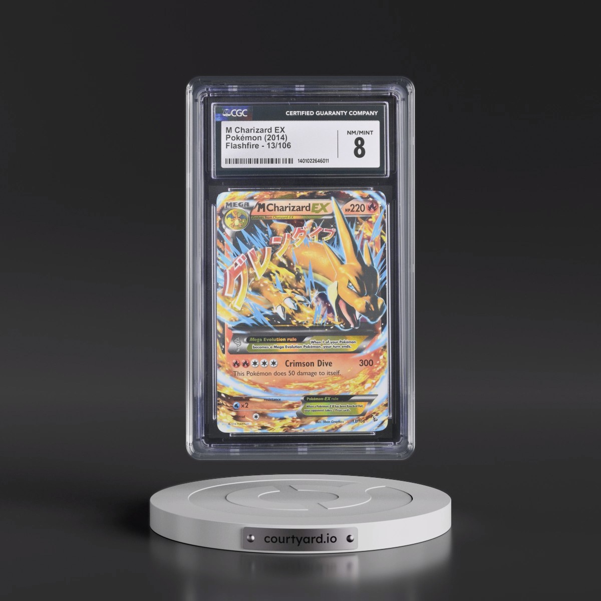 2014 Flashfire #13/106 M Charizard EX - Holo (CGC 8 NM-MT)