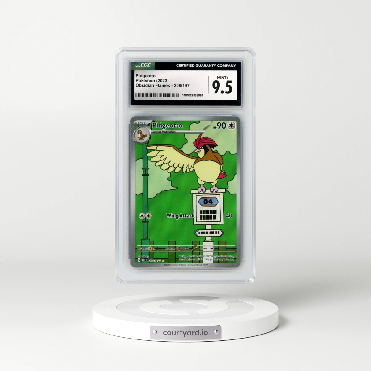 2023 Obsidian Flames - OBF EN #208/197 Pidgeotto - Illustration Rare (CGC 9.5 MINT+)