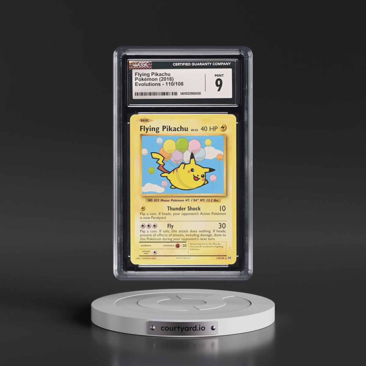 2016 Evolutions #110/108 Flying Pikachu - Secret Rare (CGC 9 MINT)