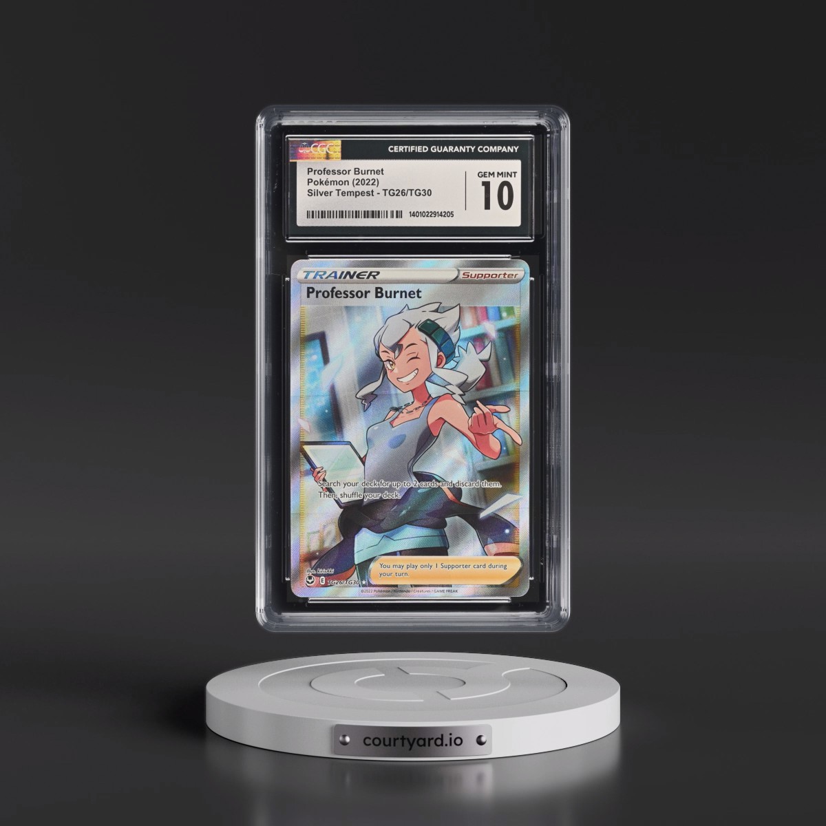 2022 Silver Tempest #TG26/TG30 Professor Burnet - Trainer Gallery Holo (CGC 10 GEM MINT)