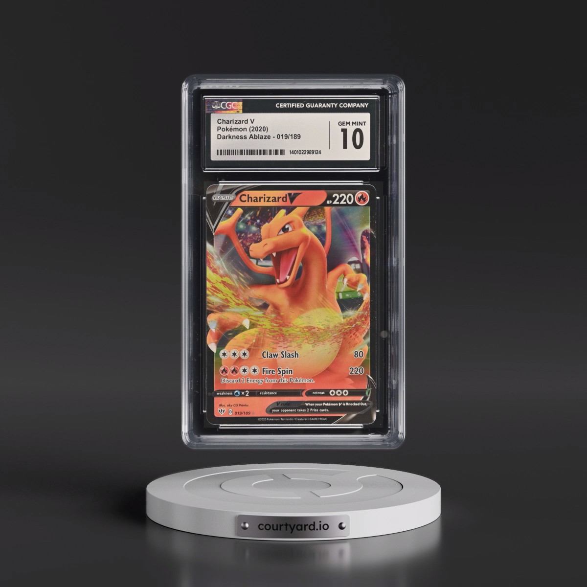 2020 Darkness Ablaze #019/189 Charizard V - Holo (CGC 10 GEM MINT)