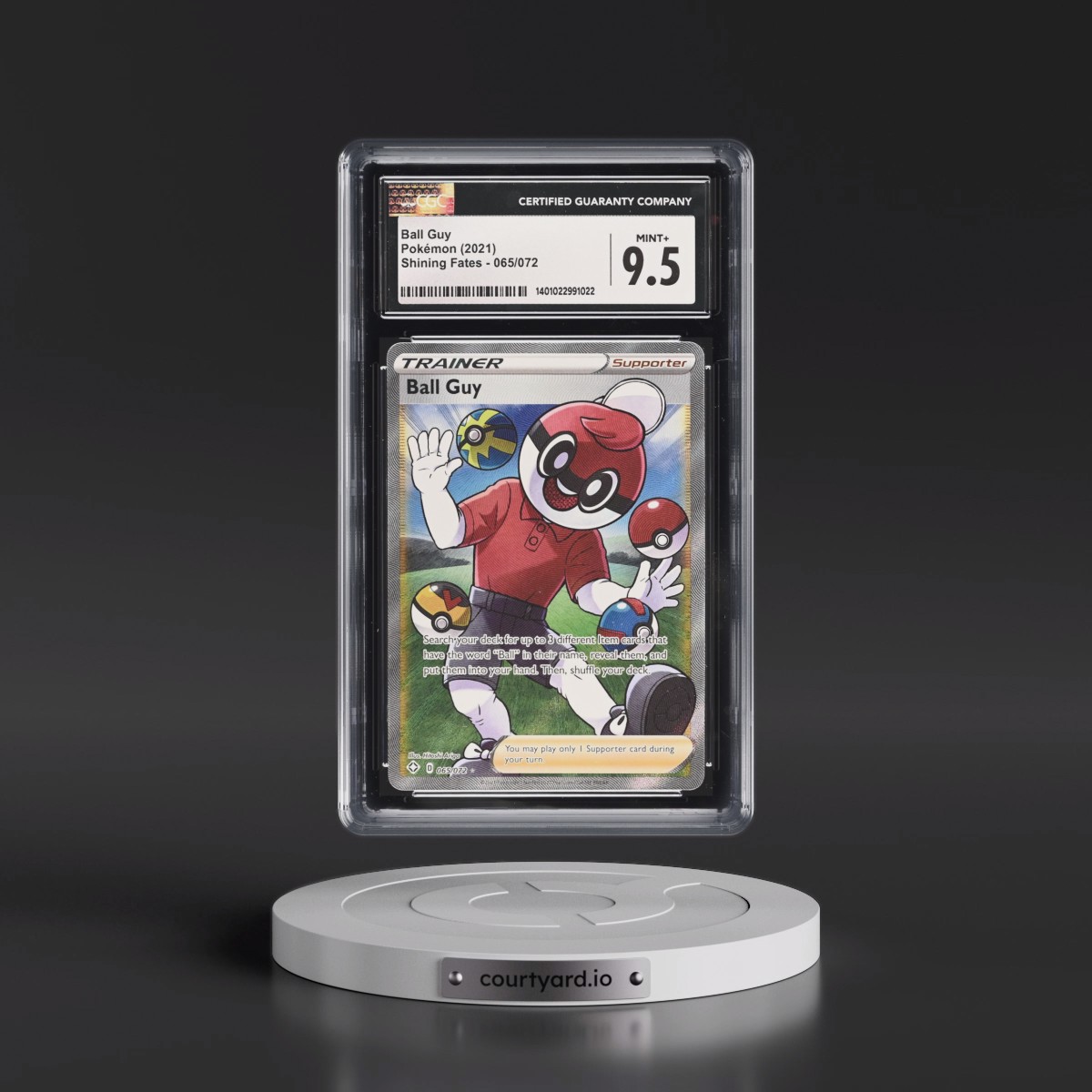 2021 Shining Fates #065/072 Ball Guy - Ultra Rare Holo (CGC 9.5 MINT+)
