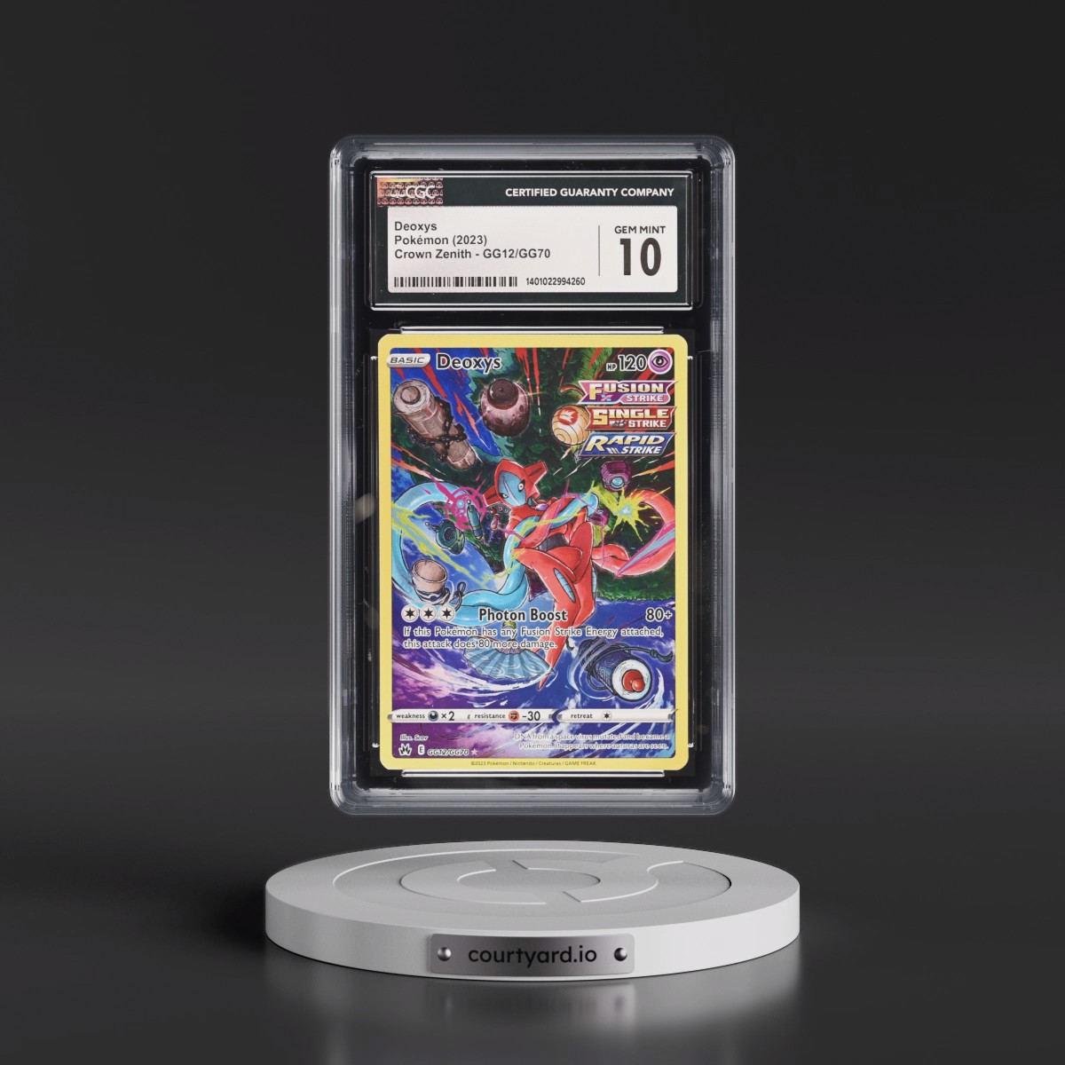 2023 Crown Zenith #GG12/GG70 Deoxys - Galarian Gallery Holo (CGC 10 GEM MINT)