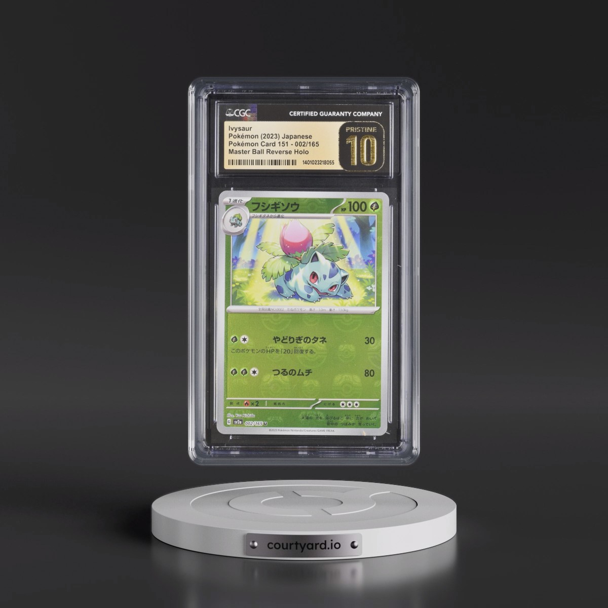 2023 Pokémon Card 151 #002/165 Ivysaur - Reverse Holo Master Ball (CGC 10 PRISTINE)