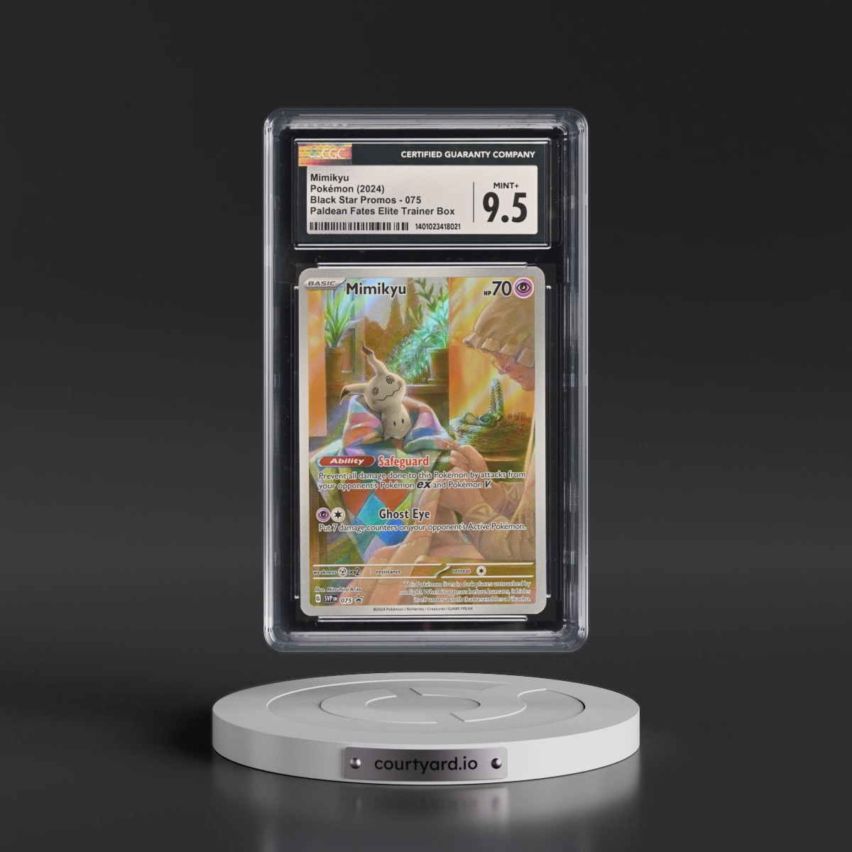 2023 Black Star Promos - Scarlet & Violet SVP EN #075 Mimikyu - Paldean Fates Elite Trainer Box (Holo) (CGC 9.5 MINT+)