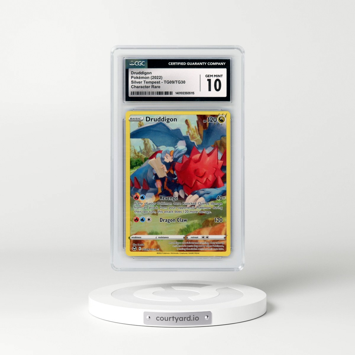 2022 Silver Tempest #TG09/TG30 Druddigon - Trainer Gallery Holo (CGC 10 GEM MINT)