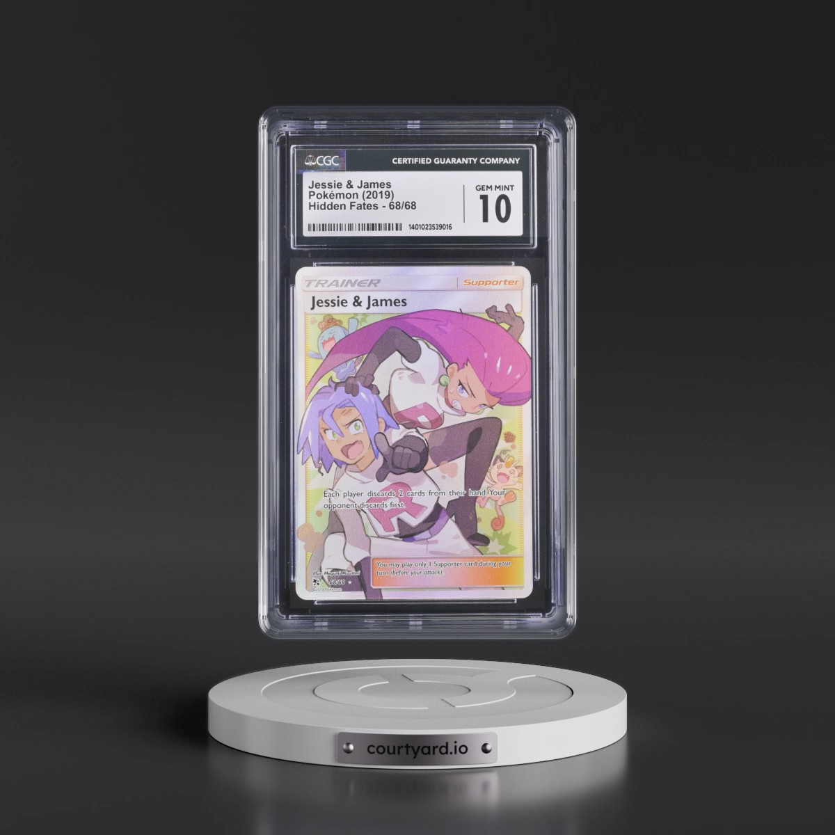 2019 Hidden Fates #68/68 Jessie & James - Ultra Rare Holo (CGC 10 GEM MINT)