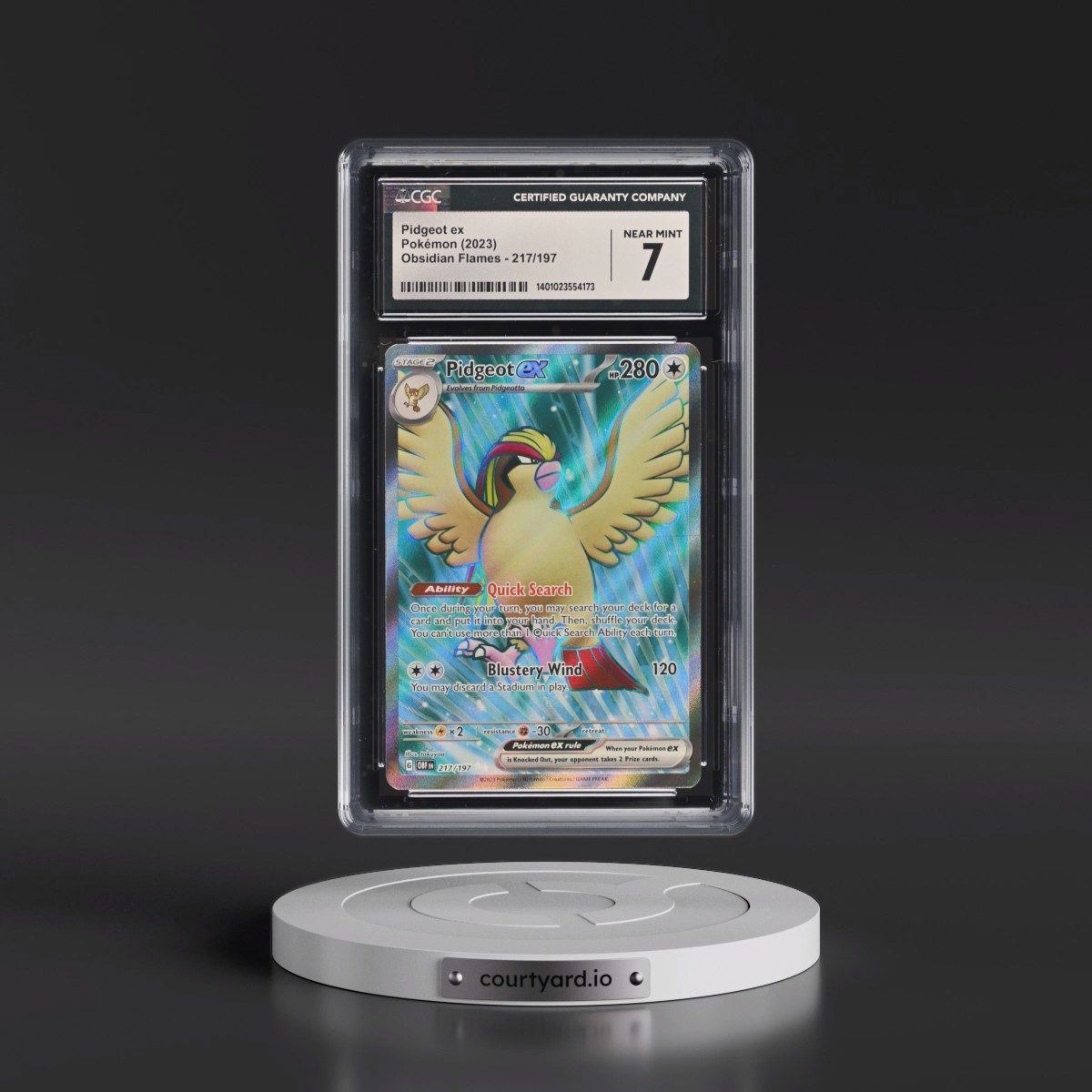 2023 Obsidian Flames - OBF EN #217/197 Pidgeot ex - Ultra Rare Holo (CGC 7 NM)