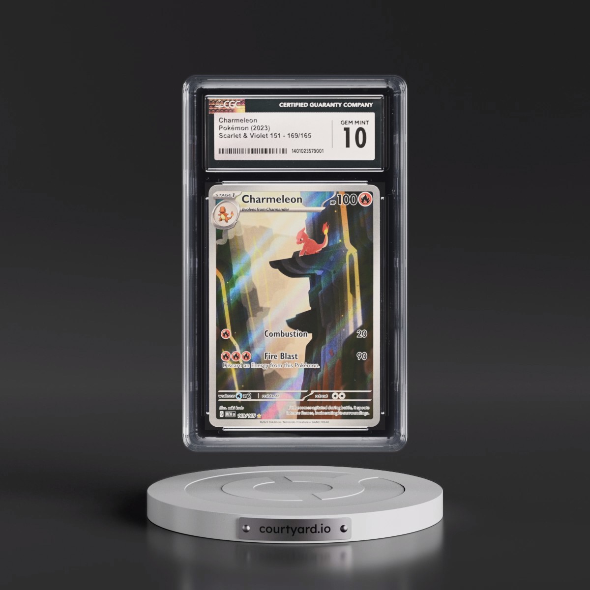 2023 Scarlet & Violet 151 - MEW EN Charmeleon - Illustration Rare Holo #169/165 CGC 10
