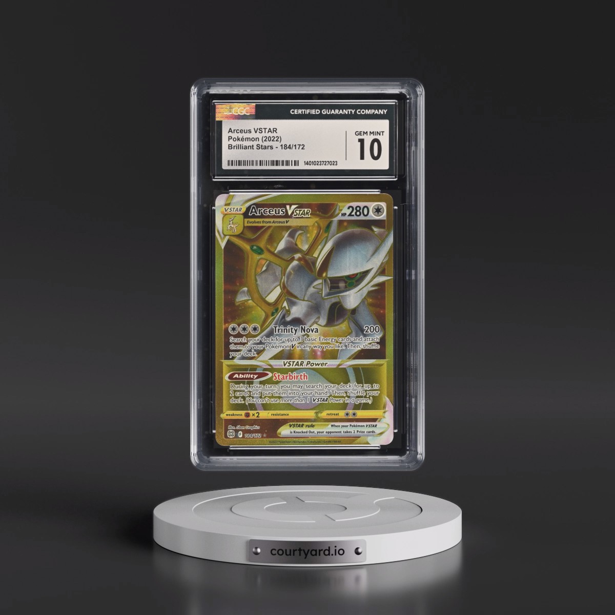 2022 Brilliant Stars #184/172 Arceus VSTAR - Secret Rare Holo (CGC 10 GEM MINT)