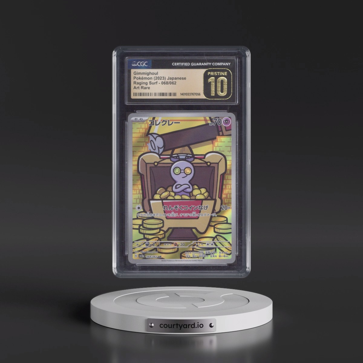 2023 Raging Surf #068/062 Gimmighoul - Art Rare Holo (CGC 10 PRISTINE)