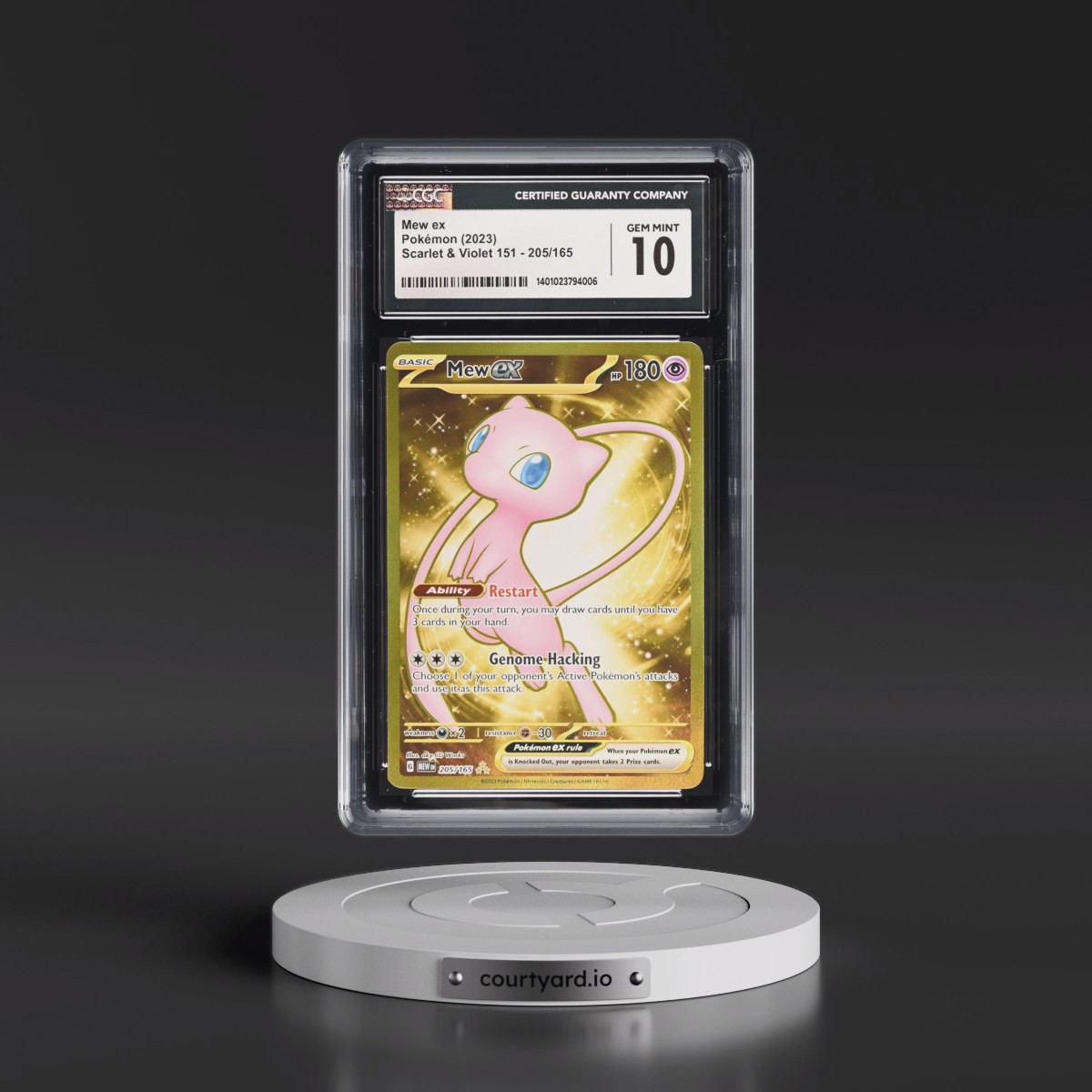 2023 Scarlet & Violet 151 - MEW EN #205/165 Mew ex - Hyper Rare Holo (CGC 10 GEM MINT)