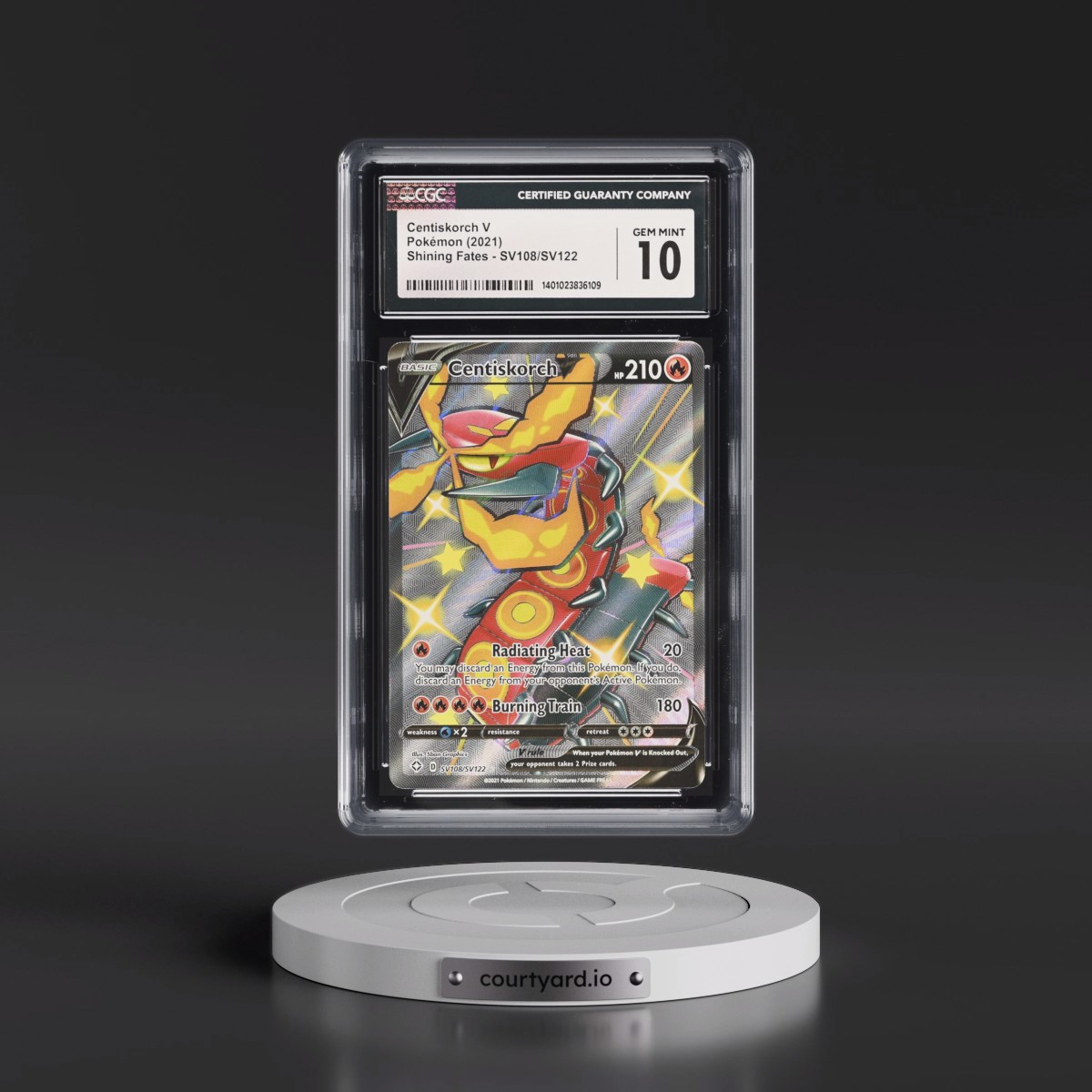2021 Shining Fates #SV108/SV122 Centiskorch V - Shiny Vault Holo (CGC 10 GEM MINT)