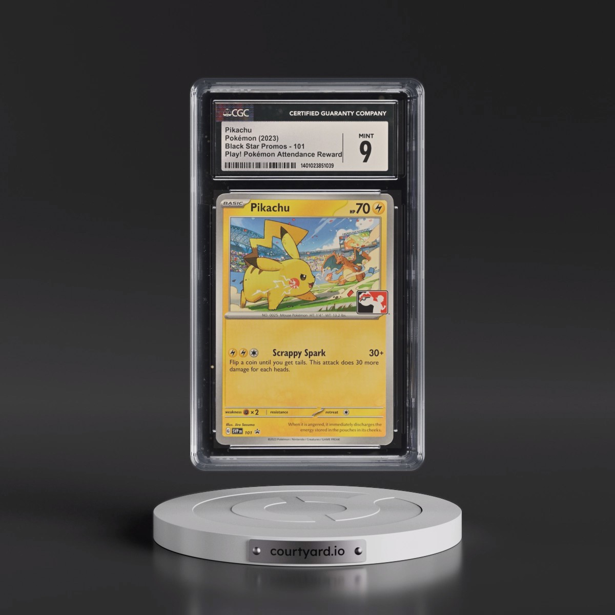 2023 Black Star Promos - Scarlet & Violet SVP EN #101 Pikachu - Play! Pokémon Attendance Reward (CGC 9 MINT)