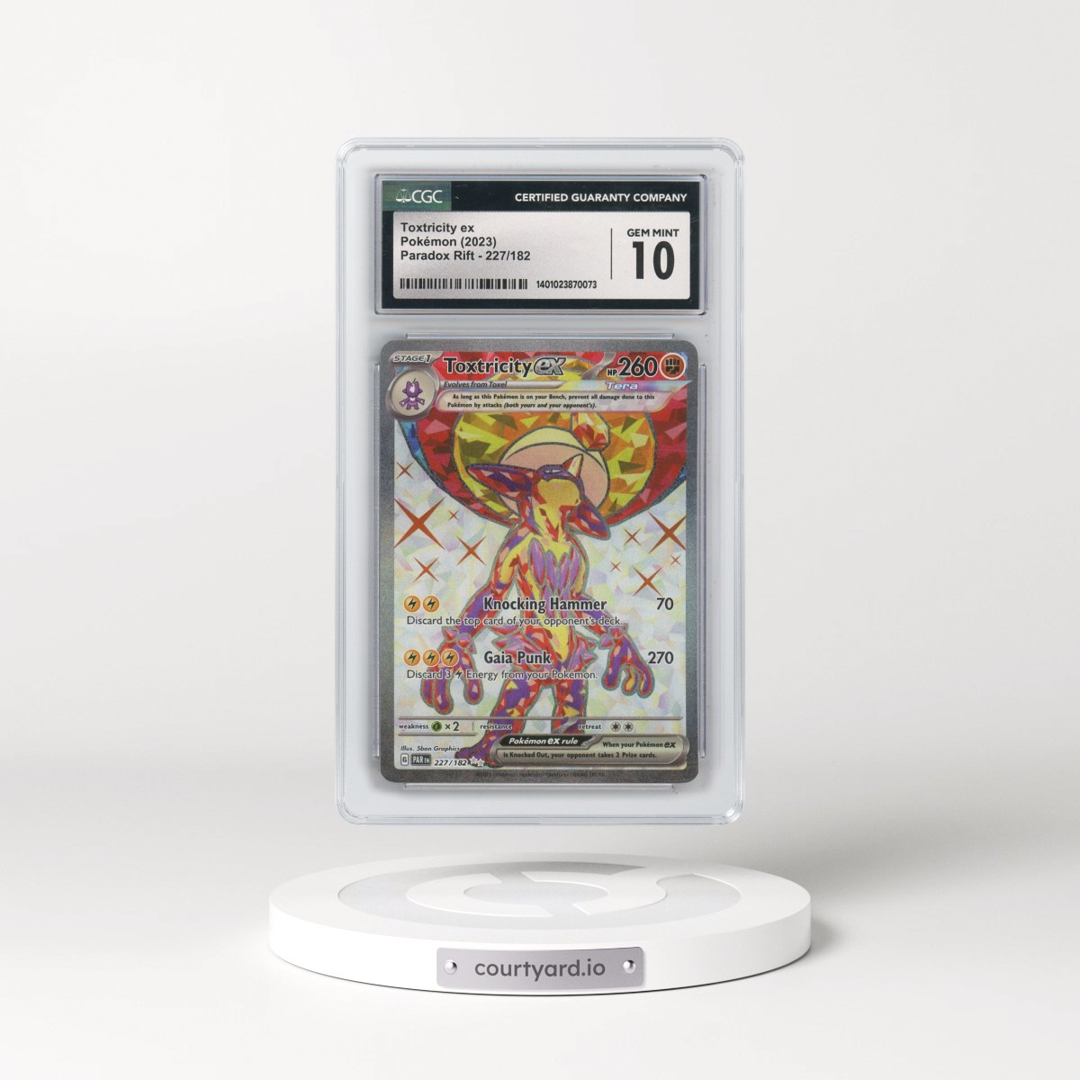 2023 Paradox Rift - PAR EN #227/182 Toxtricity ex - Ultra Rare Holo (CGC 10 GEM MINT)