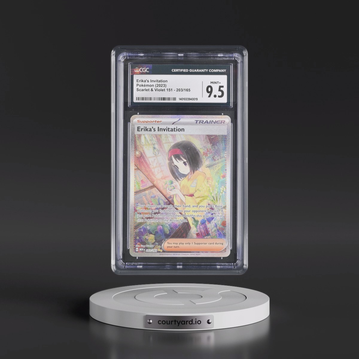 2023 Scarlet & Violet 151 - MEW EN #203/165 Erika's Invitation - Special Illustration Rare (Holo) (CGC 9.5 MINT+)