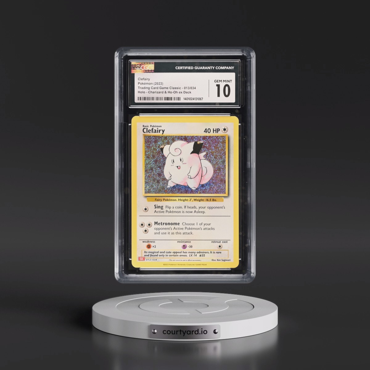 2023 Trading Card Game Classic - CLV, CLC, CLB #013/034 Clefairy - Charizard & Ho-Oh ex Deck - CLC Holo (CGC 10 GEM MINT)