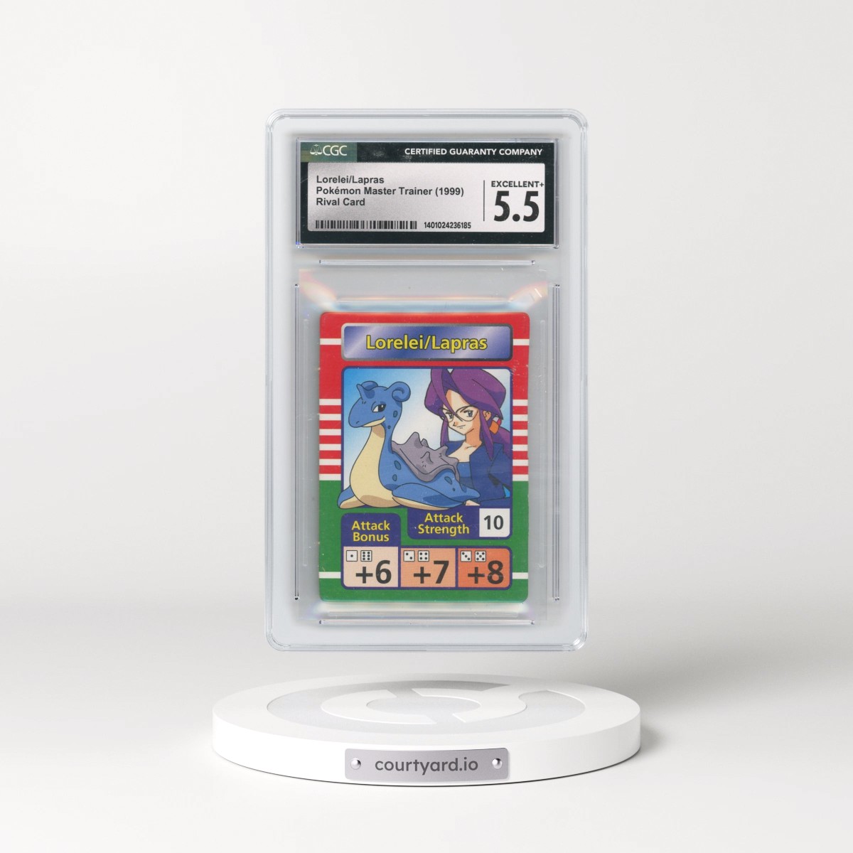 1999 Pokémon Master Trainer (1999 Hasbro) - English Lorelei/Lapras - Rival Card (CGC 5.5 EX+)
