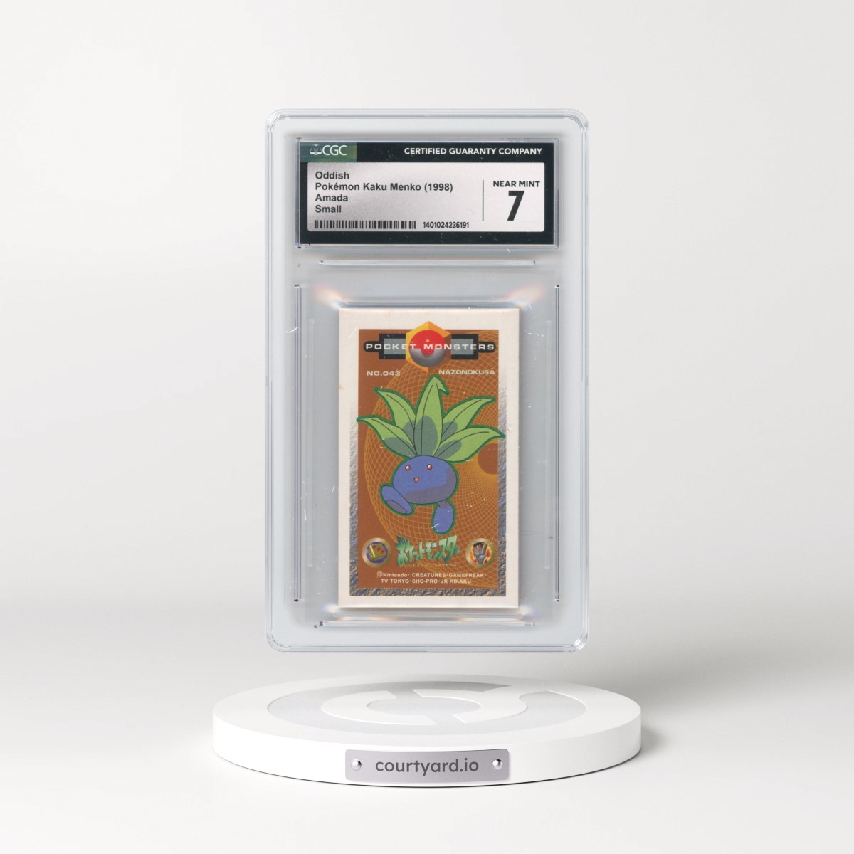 1998 Pokémon Kaku Menko (1998 Amada) - Japanese Oddish - Small (45MM x 74MM) (CGC 7 NM)