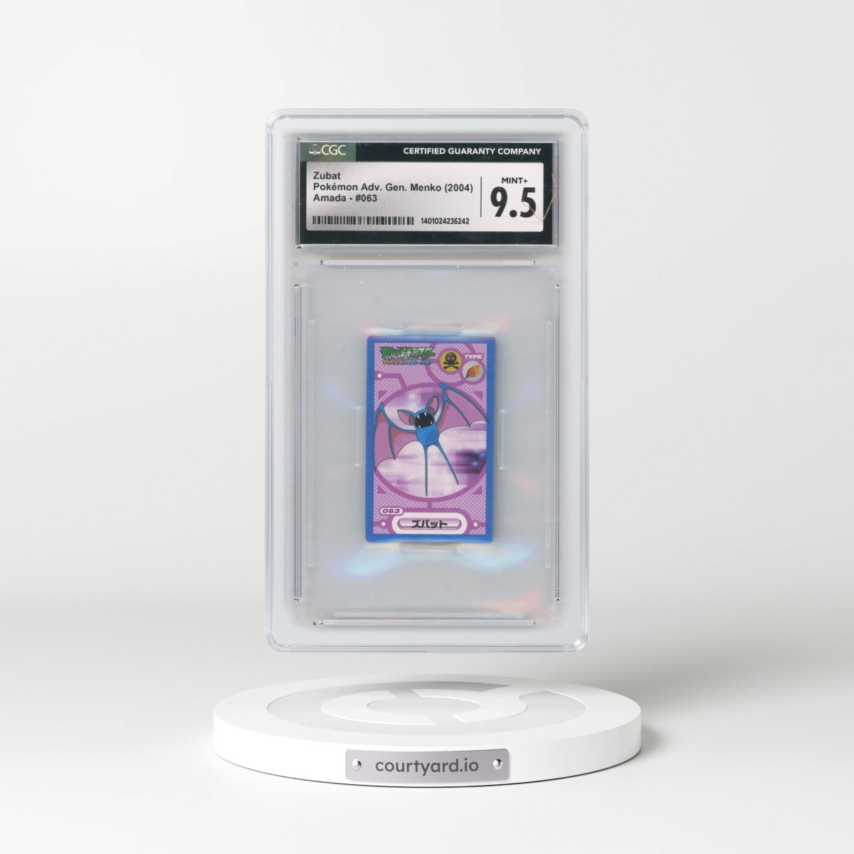 2004 Kakumen Retsuden Advance (Blue w/ Gold Foil Back) - Japanese #063 Zubat (CGC 9.5 MINT+)