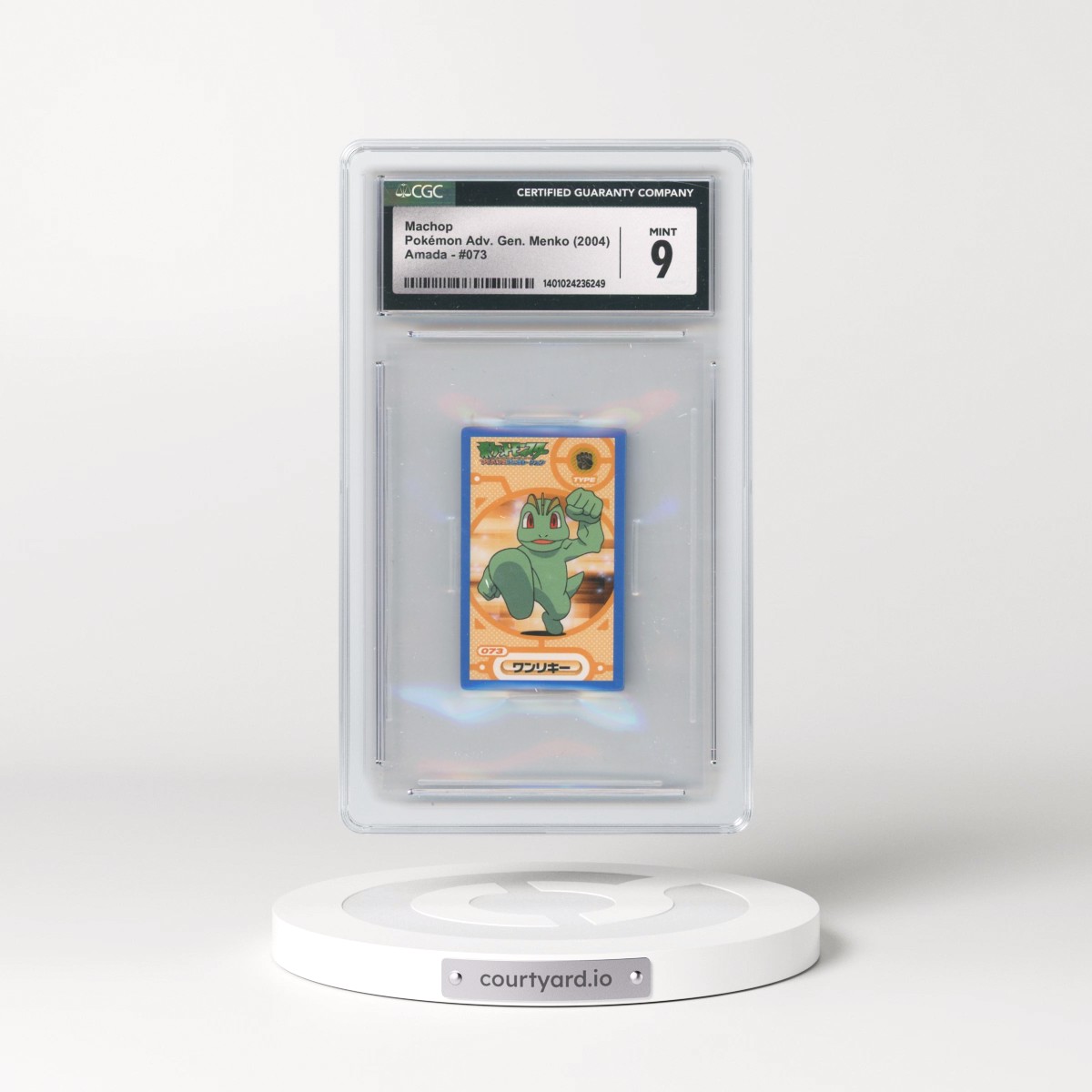 2004 Kakumen Retsuden Advance (Blue w/ Gold Foil Back) - Japanese #073 Machop (CGC 9 MINT)