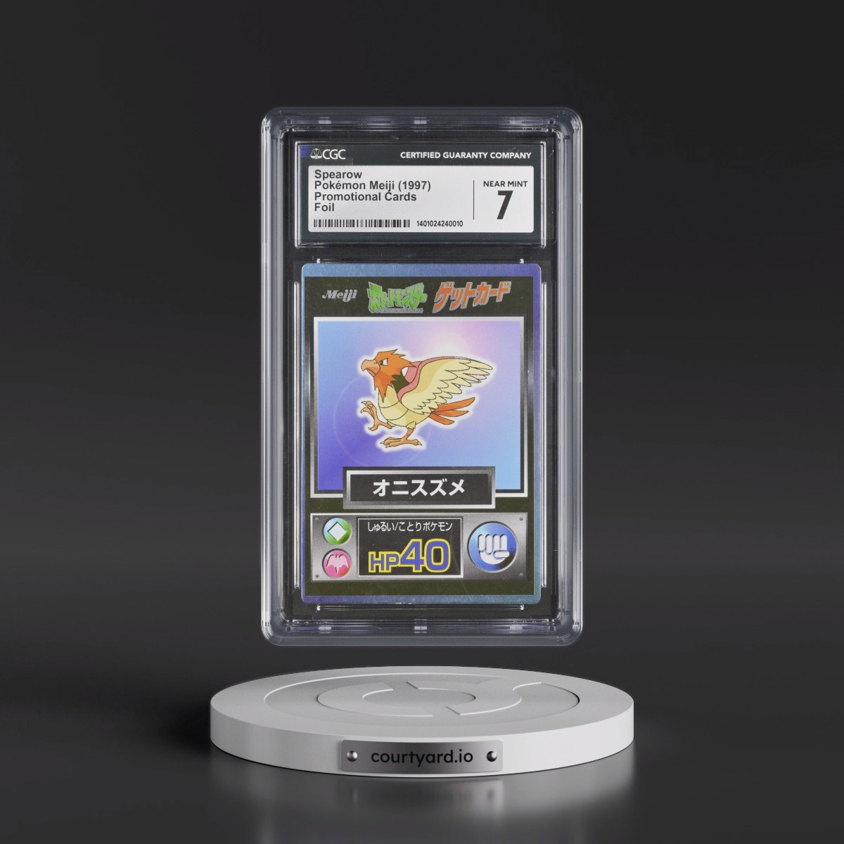 1997 Promotional Cards (1997 Type.HP.Hand Symbol) Spearow - Foil (CGC 7 NM)