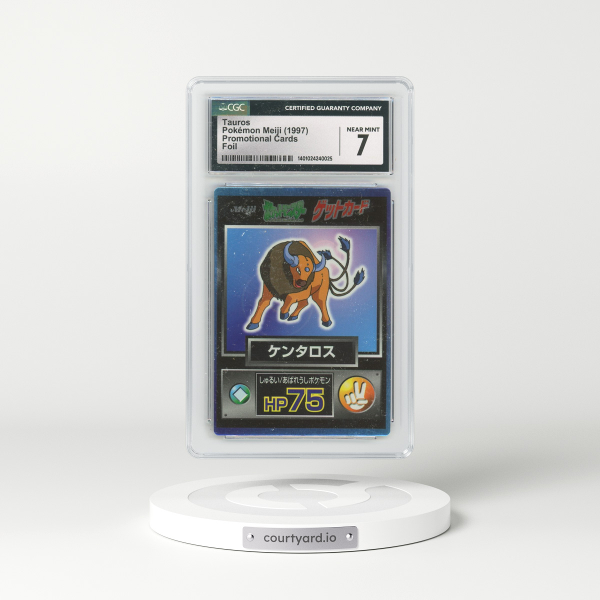 1997 Promotional Cards (1997 Type.HP.Hand Symbol) Tauros - Foil (CGC 7 NM)
