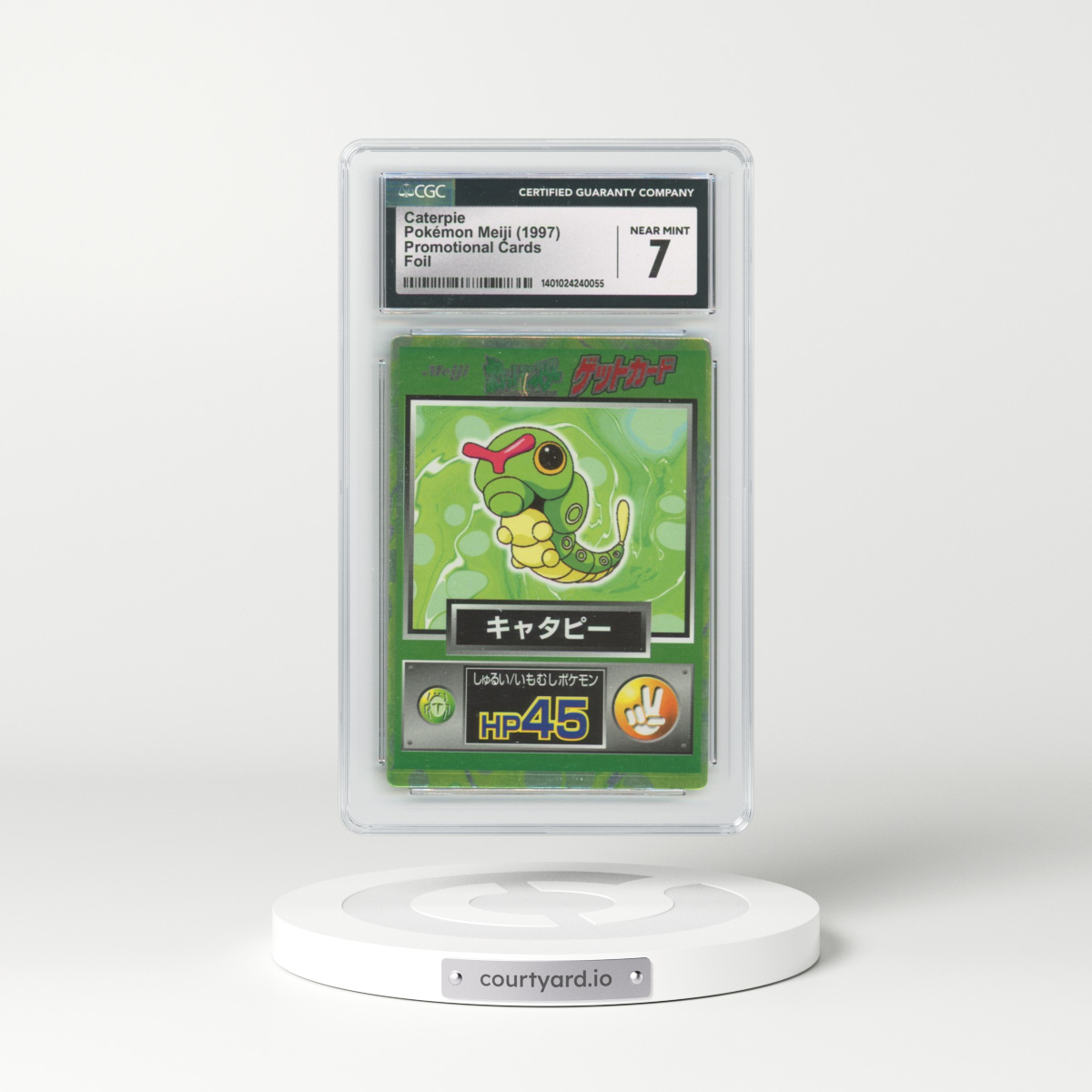 1997 Promotional Cards (1997 Type.HP.Hand Symbol) Caterpie - Foil (CGC 7 NM)