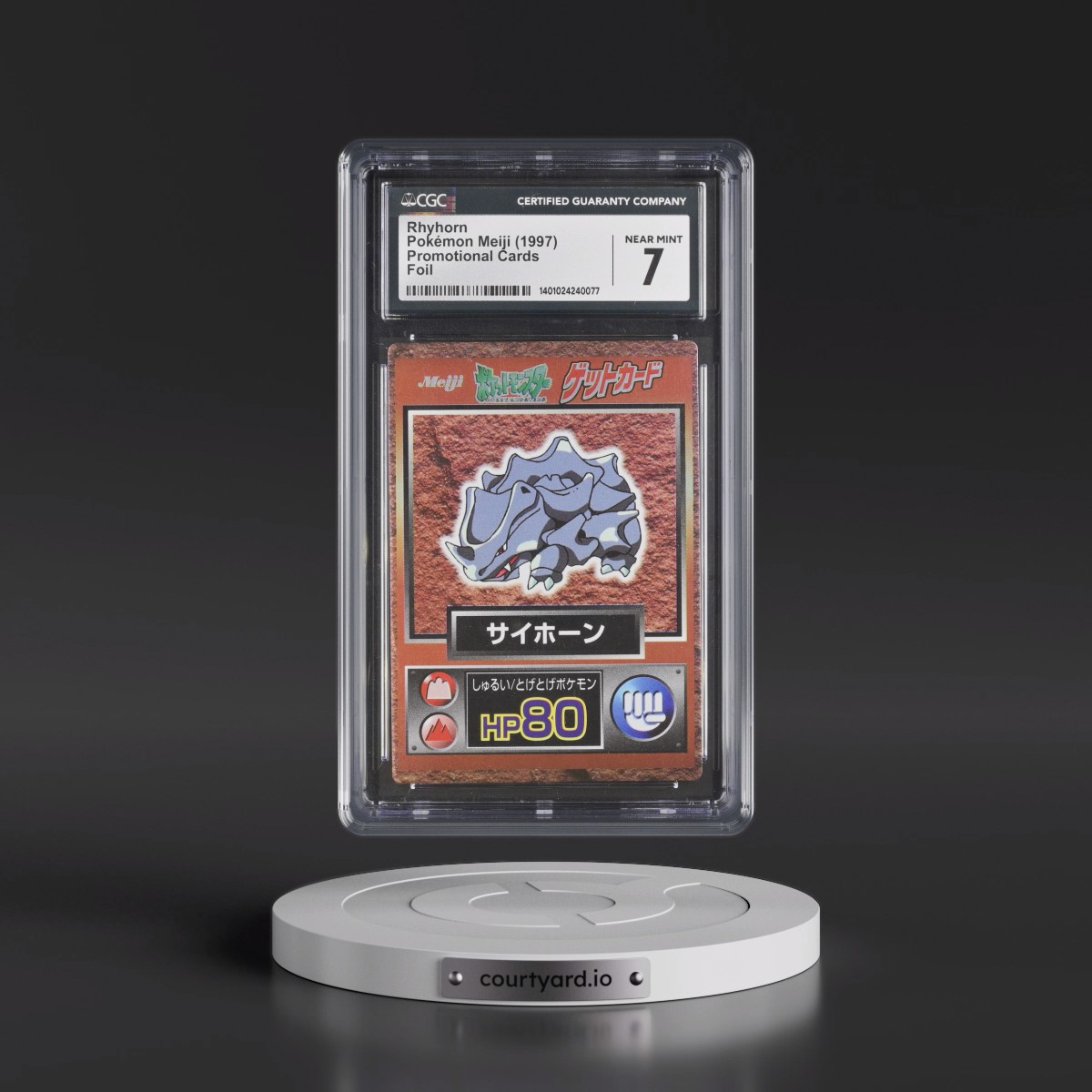 1997 Promotional Cards (1997 Type.HP.Hand Symbol) Rhyhorn - Foil (CGC 7 NM)