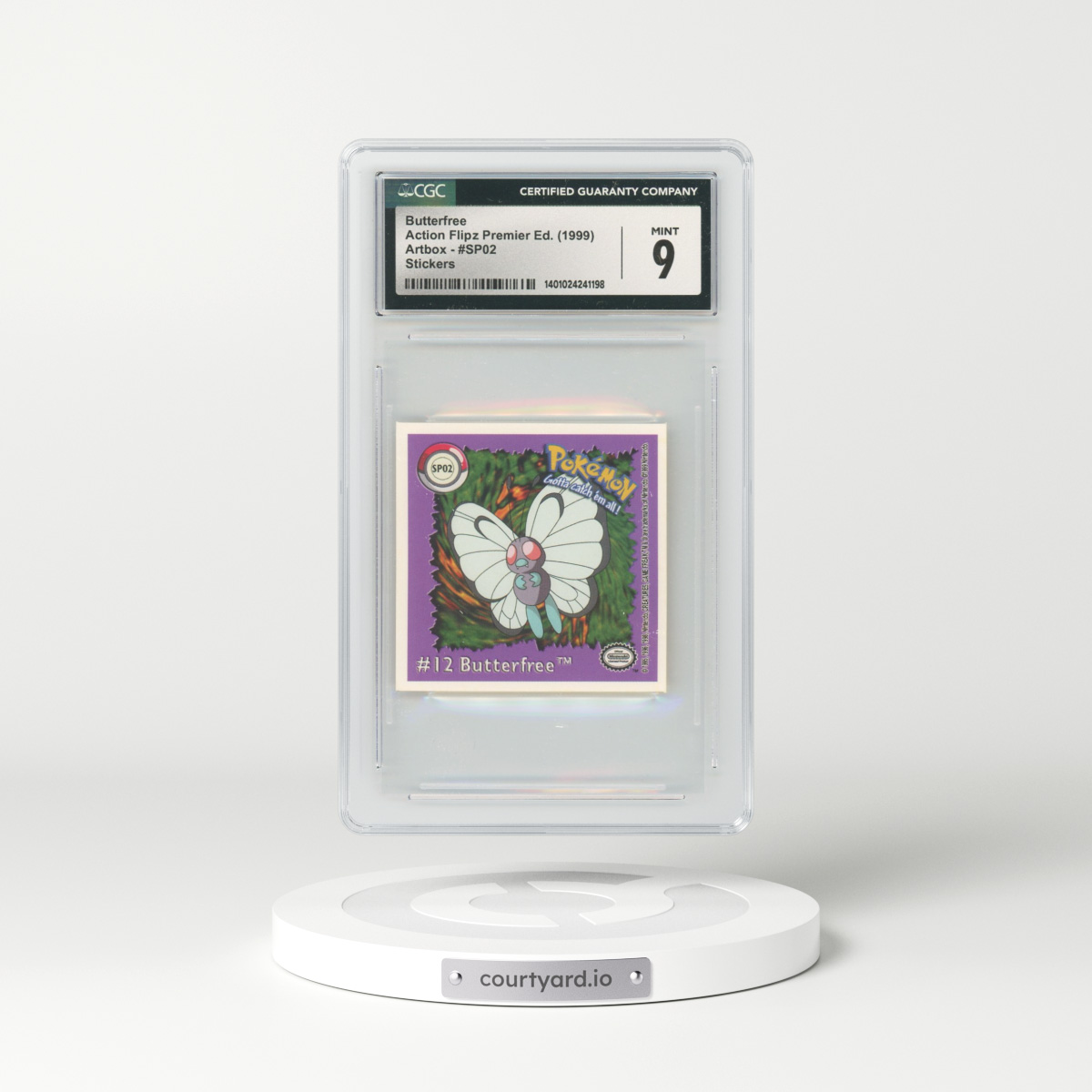 1999 Action Flipz #SP02 Butterfree (CGC 9 MINT)