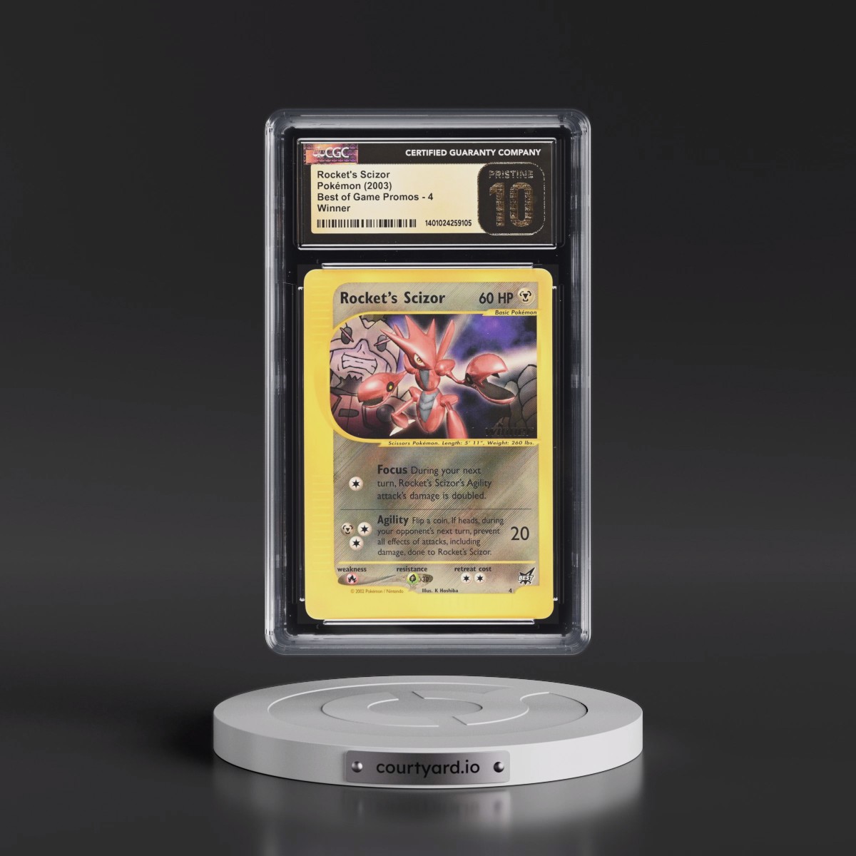 2003 Best of Game Promos #4 Rocket's Scizor - Winner (CGC 10 PRISTINE)