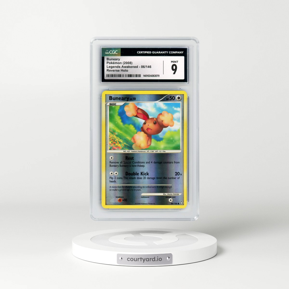 2008 Legends Awakened #86/146 Buneary - Reverse Holo (CGC 9 MINT)