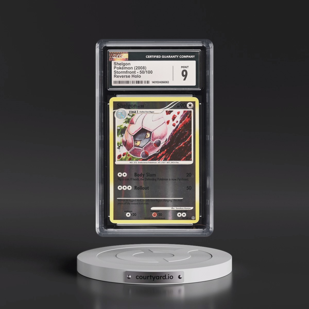 2008 Stormfront #50/100 Shelgon - Reverse Holo (CGC 9 MINT)