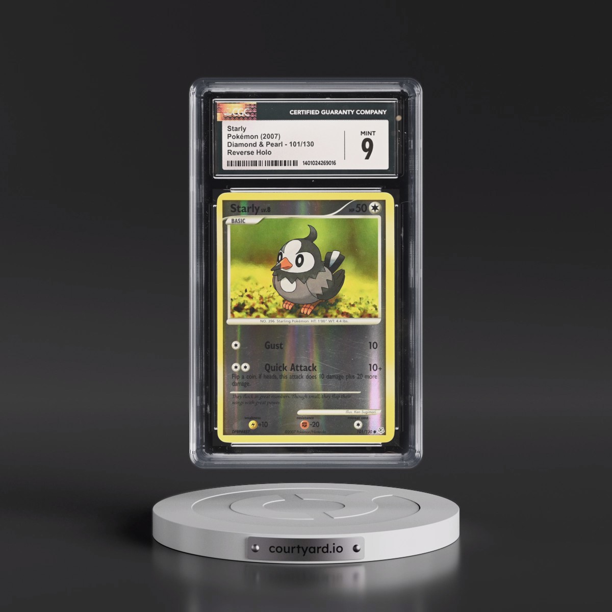 2007 Diamond & Pearl #101/130 Starly - Reverse Holo (CGC 9 MINT)