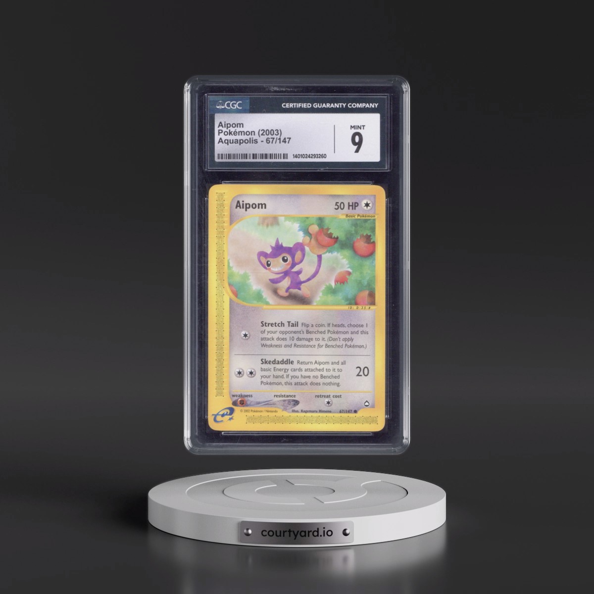 2003 Aquapolis #67/147 Aipom (CGC 9 MINT)