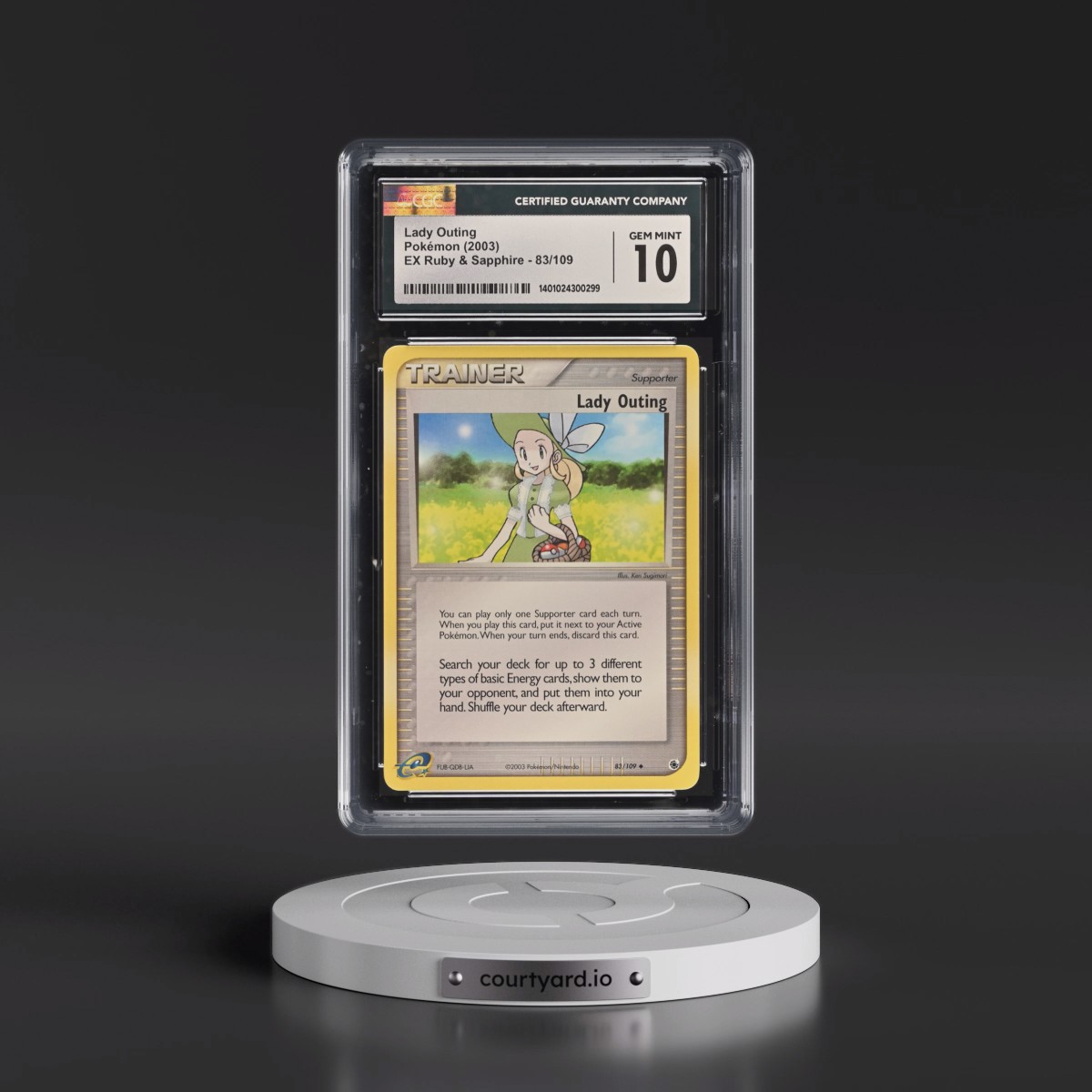 2003 EX Ruby & Sapphire (2003 Copyright, w/ "e" Symbol) #83/109 Lady Outing (CGC 10 GEM MINT)