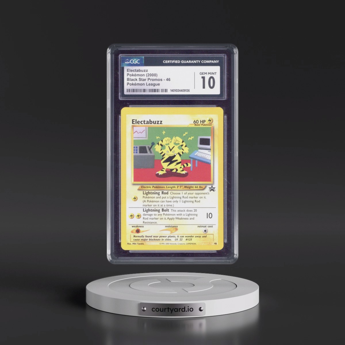 1999 Black Star Promos #46 Electabuzz - Pokémon League (CGC 10 GEM MINT)